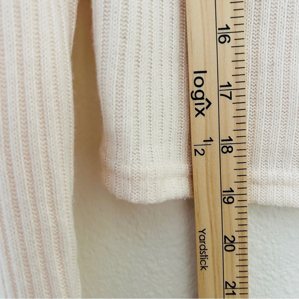 BDG Urban Outfitters Lottie Zip Sweater Top Cropped Knit Collar Ivory Size Large - Picture 12 of 12
